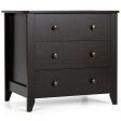 3 Drawer Dresser Chest of Drawers Bedside Table-Espresso Discount