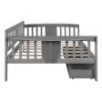 Gray Wood Full Bed Frame Fashion