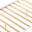 White Ribbed Texture Wood Full With Two Drawers Bed Frame Discount