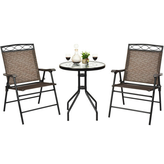 Patio Dining Set with Patio Folding Chairs and Table Cheap