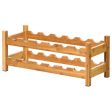 2-Tier 12 Bottles Bamboo Storage Shelf  Wine Rack-Natural Hot on Sale