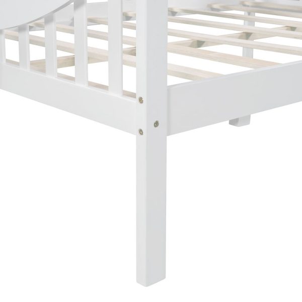 White Wood Full Bed Frame Cheap