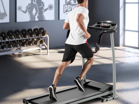 Folding Treadmill with 12 Preset Programs and LCD Display-Black Online Sale