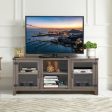 TV Stand Entertainment Center for TVs up to 65 Inch with Storage Cabinets-Gray Hot on Sale