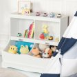 Kids Floor Cabinet Multi-Functional Bookcase -White on Sale