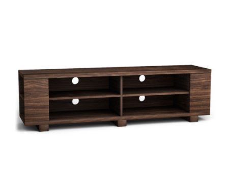 59 Inch Console Storage Entertainment Media Wood TV Stand-Walnut Online now