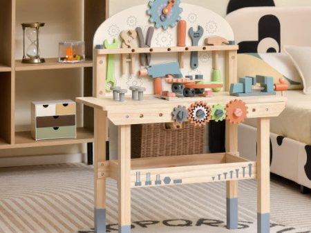 Kids Play Tool Workbench with Realistic Accessories Online now