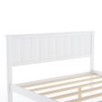 White Ribbed Texture Wood Full With Two Drawers Bed Frame Discount