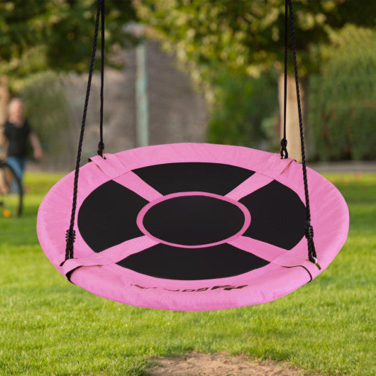 40 Inch Flying Saucer Tree Swing Indoor Outdoor Play Set-Pink Hot on Sale