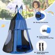 2-in-1 40 Inch Kids Hanging Chair Detachable Swing Tent Set-Blue Sale