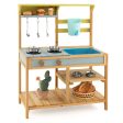 Outdoor Kids Mud Kitchen with Faucet and Water Box on Sale