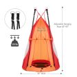 2-in-1 40 Inch Kids Hanging Chair Detachable Swing Tent Set-Orange For Sale