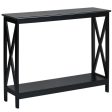 2-Tier Console X-Design Sofa Side Accent Table-Black Online