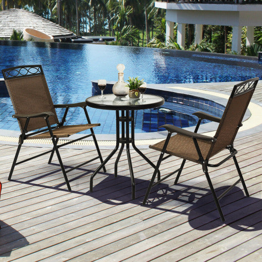 Patio Dining Set with Patio Folding Chairs and Table Cheap