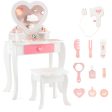 Kids Vanity Set with Heart-shaped Mirror-White For Cheap