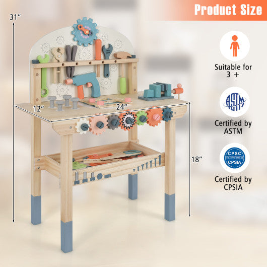 Kids Play Tool Workbench with Realistic Accessories Online now