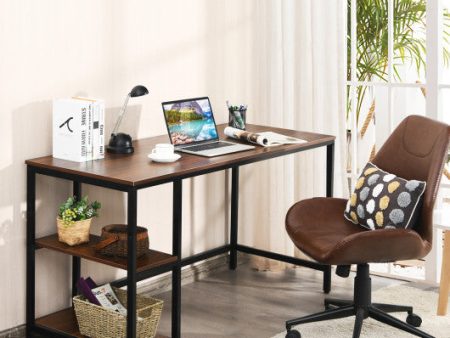 47  55  Computer Desk Office Study Table Workstation Home with Adjustable Shelf Coffee-L Online Hot Sale