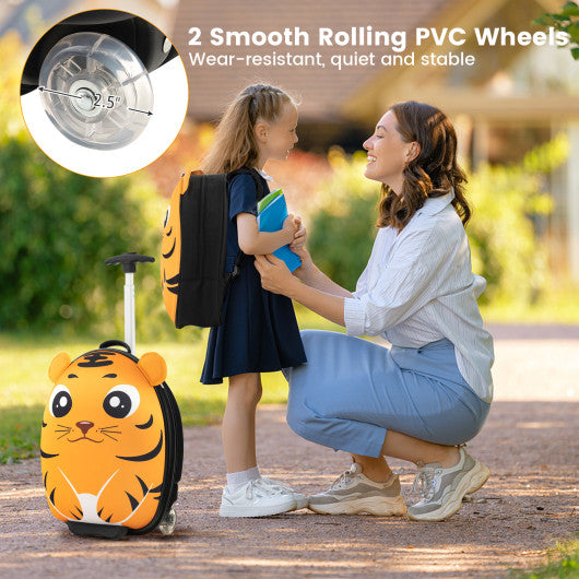 Lightweight and Portable Rolling Suitcase for Children-Yellow Cheap