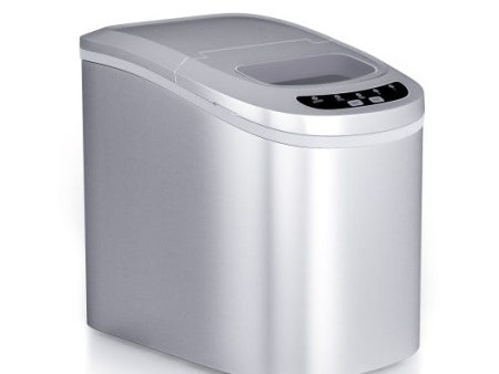 Mini Portable Compact Electric Ice Maker Machine-Silver Sale