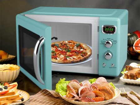 0.9 Cu.ft Retro Countertop Compact Microwave Oven-Green Online Hot Sale