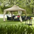 Outdoor 2-Tier 10 Feet x 10 Feet Screw-free Structure Shelter Gazebo Canopy Online Sale