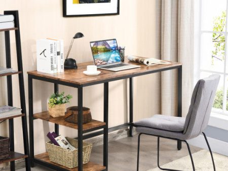 47  55  Computer Desk Office Study Table Workstation Home with Adjustable Shelf Rustic Brown-M on Sale