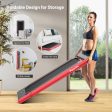 2-in-1 Electric Motorized Health and Fitness Folding Treadmill with Dual Display and Speaker-Red Sale