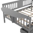 Gray Wood Full Bed Frame Fashion