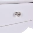 Side Sofa Table with Storage 3-Drawers-white Fashion