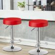 1 PC Round Bar Stool Adjustable Swivel Pub Chair-Red Online now