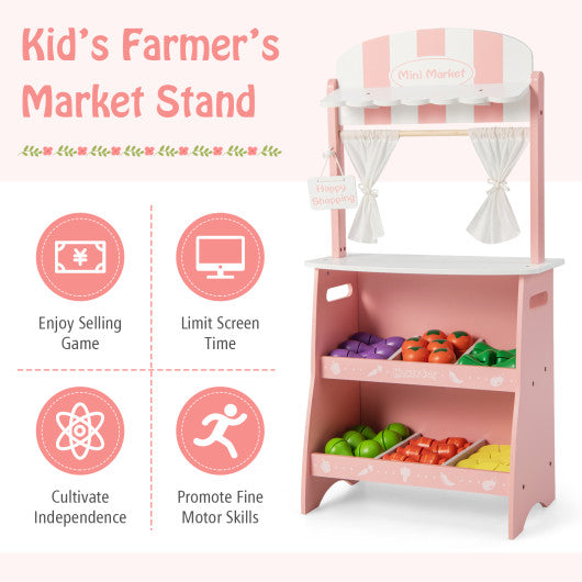 Kid s Farmers Market Stand-Pink For Cheap