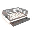 Gray Wood Full Bed Frame Fashion