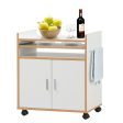 Kitchen Island on Wheels with Removable Shelf and Towel Rack Hot on Sale