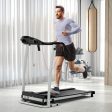 Folding Treadmill with 12 Preset Programs and LCD Display-Black Online Sale