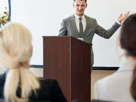 Wooden Floor Standing Podium Speaking Lectern on Sale