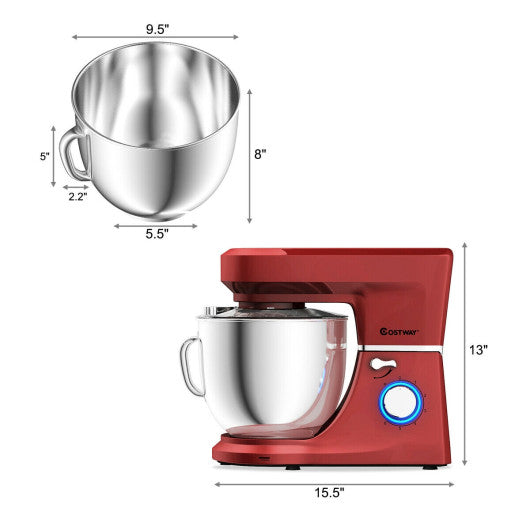 7.5 Qt Tilt-Head Stand Mixer with Dough Hook-Red on Sale