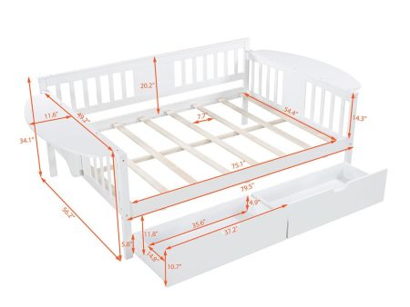 White Wood Full Bed Frame Sale