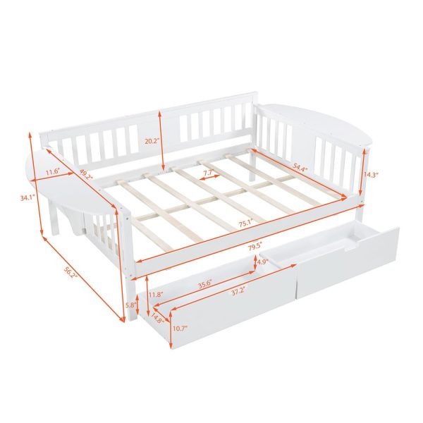 White Wood Full Bed Frame Sale