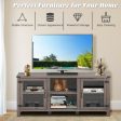 TV Stand Entertainment Center for TVs up to 65 Inch with Storage Cabinets-Gray Hot on Sale