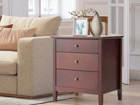 3 Drawers Nightstand Beside End Side Table Accent Table Fashion