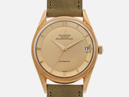 1960s Universal Genève Polerouter Date Ref. H104601-1 In 18k Yellow Gold Online now