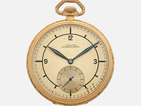 1930s Longines Pocket Watch In 18k Yellow Gold With Sector Dial Cheap