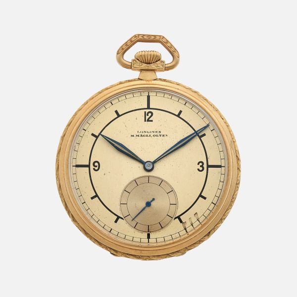 1930s Longines Pocket Watch In 18k Yellow Gold With Sector Dial Cheap