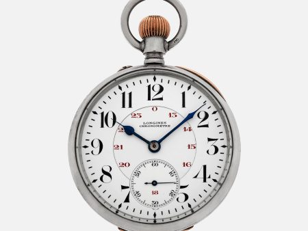 1927 Longines Pocket Watch Chronometer In Silver Online Hot Sale